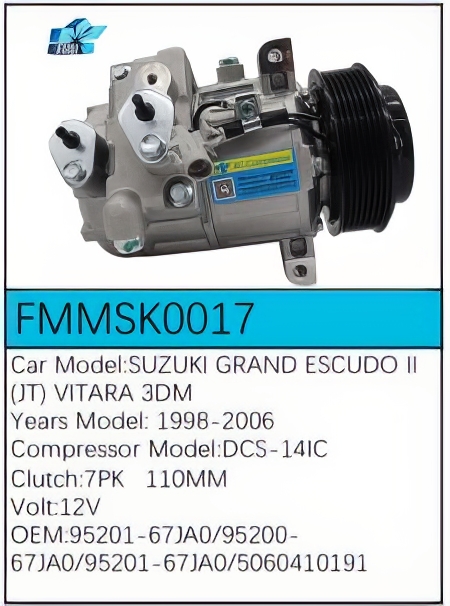 PartzBiz CE: -สำหรับคอมเพรสเซอร์ Suzuki - FMMSK0017 PartzBiz CE: -สำหรับคอมเพรสเซอร์ Suzuki - FMMSK0017