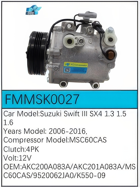 PartzBiz CE: -Compressor for Suzuki - FMMSK0027 PartzBiz CE: -Compressor for Suzuki - FMMSK0027
