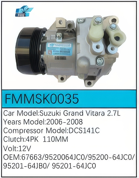 PartzBiz CE: -Compressor for Suzuki - FMMSK0035 PartzBiz CE: -Compressor for Suzuki - FMMSK0035