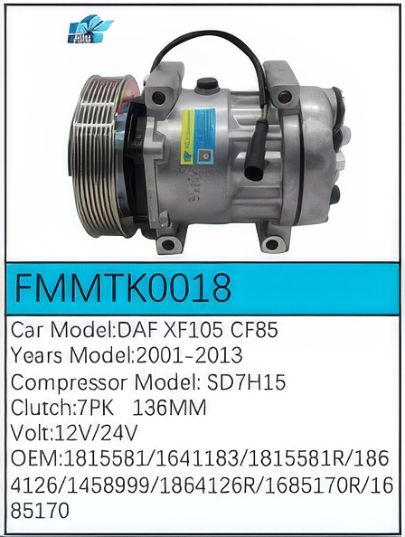 PartzBiz CE: -Compressor for DAF - FMMTK0018 PartzBiz CE: -Compressor for DAF - FMMTK0018