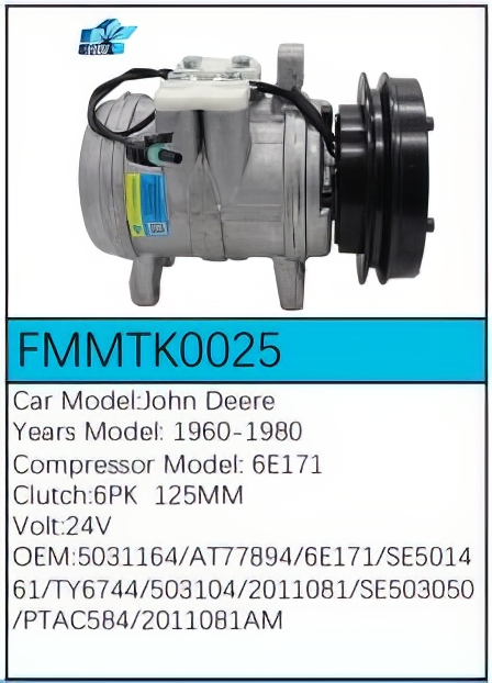 PartzBiz CE: -สำหรับคอมเพรสเซอร์ John Deere - FMMTK0025 PartzBiz CE: -สำหรับคอมเพรสเซอร์ John Deere - FMMTK0025