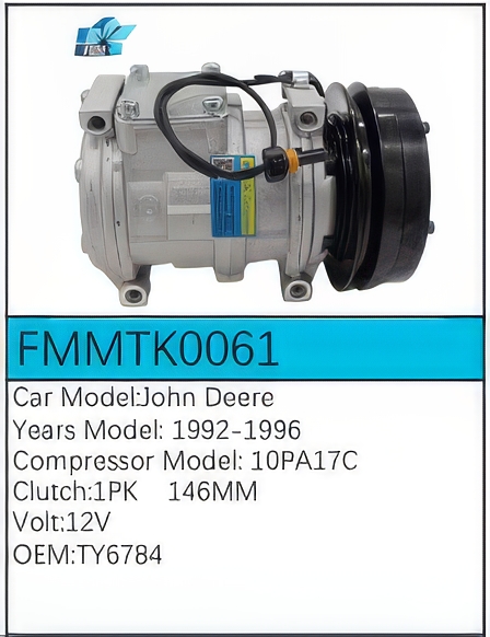 PartzBiz CE: -สำหรับคอมเพรสเซอร์ John Deere - FMMTK0061 PartzBiz CE: -สำหรับคอมเพรสเซอร์ John Deere - FMMTK0061