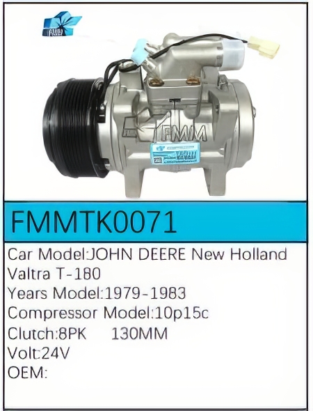 PartzBiz CE: -สำหรับคอมเพรสเซอร์ John Deere - FMMTK0071 PartzBiz CE: -สำหรับคอมเพรสเซอร์ John Deere - FMMTK0071