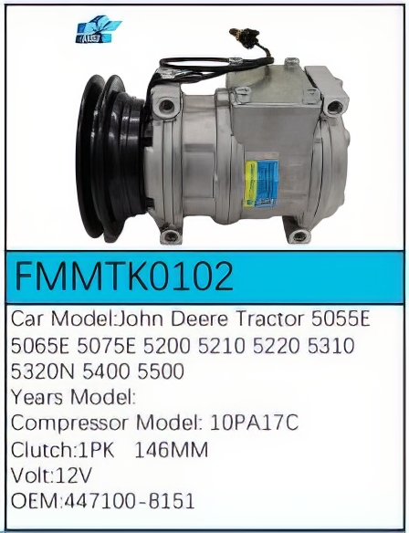 PartzBiz CE: -สำหรับคอมเพรสเซอร์ John Deere - FMMTK0102 PartzBiz CE: -สำหรับคอมเพรสเซอร์ John Deere - FMMTK0102