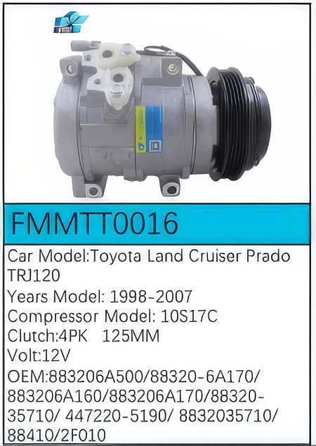 PartzBiz CE: -สำหรับคอมเพรสเซอร์ Toyota - FMMTT0016 PartzBiz CE: -สำหรับคอมเพรสเซอร์ Toyota - FMMTT0016