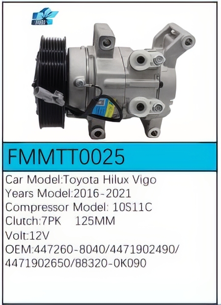 PartzBiz CE: -สำหรับคอมเพรสเซอร์ Toyota - FMMTT0025 PartzBiz CE: -สำหรับคอมเพรสเซอร์ Toyota - FMMTT0025