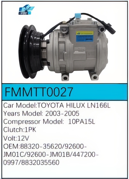 PartzBiz CE: -สำหรับคอมเพรสเซอร์ Toyota - FMMTT0027 PartzBiz CE: -สำหรับคอมเพรสเซอร์ Toyota - FMMTT0027