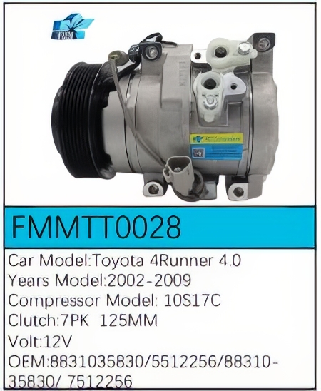 PartzBiz CE: -สำหรับคอมเพรสเซอร์ Toyota - FMMTT0028 PartzBiz CE: -สำหรับคอมเพรสเซอร์ Toyota - FMMTT0028