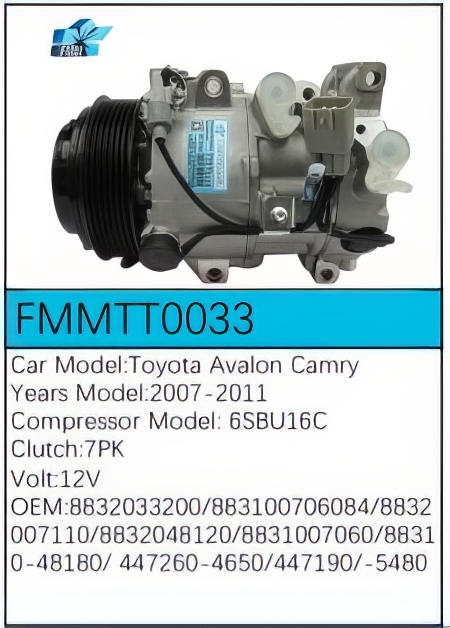 PartzBiz CE: -สำหรับคอมเพรสเซอร์ Toyota - FMMTT0033 PartzBiz CE: -สำหรับคอมเพรสเซอร์ Toyota - FMMTT0033