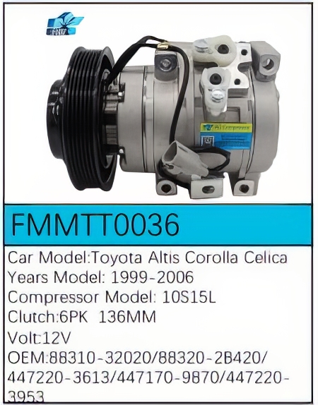 PartzBiz CE: -สำหรับคอมเพรสเซอร์ Toyota - FMMTT0036 PartzBiz CE: -สำหรับคอมเพรสเซอร์ Toyota - FMMTT0036