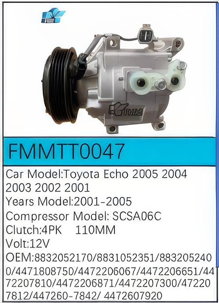 PartzBiz CE: -Compressor for Toyota - FMMTT0047 PartzBiz CE: -Compressor for Toyota - FMMTT0047