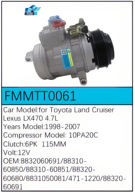 PartzBiz CE: -Compressor for Toyota - FMMTT0061 PartzBiz CE: -Compressor for Toyota - FMMTT0061