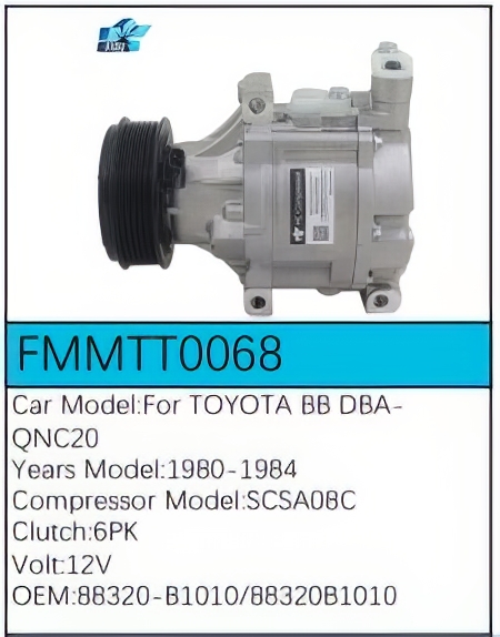 PartzBiz CE: -Compressor for Toyota - FMMTT0068 PartzBiz CE: -Compressor for Toyota - FMMTT0068