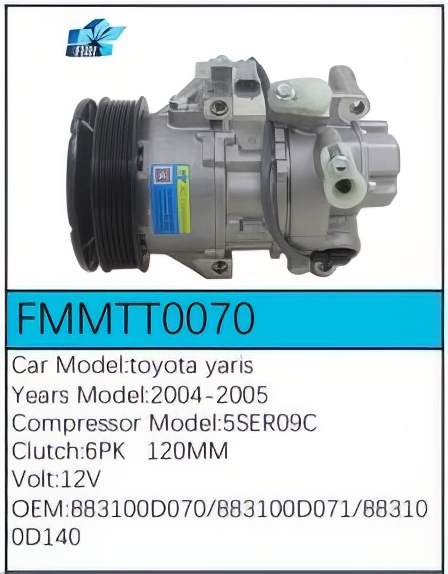 PartzBiz CE: -Compressor for Toyota - FMMTT0070 PartzBiz CE: -Compressor for Toyota - FMMTT0070