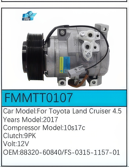 PartzBiz CE: -Compressor for Toyota - FMMTT0107 PartzBiz CE: -Compressor for Toyota - FMMTT0107