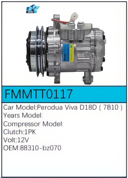 PartzBiz CE: -Compressor for Toyota - FMMTT0117 PartzBiz CE: -Compressor for Toyota - FMMTT0117
