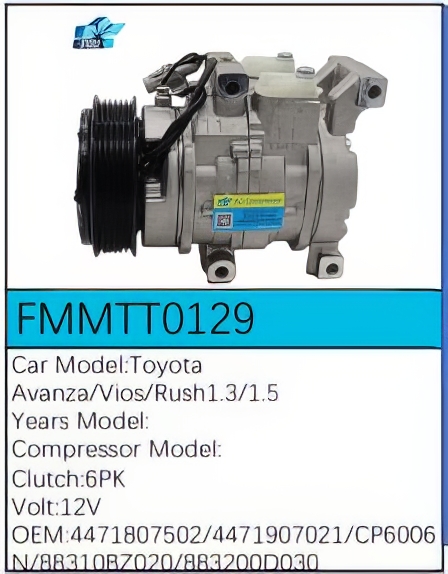 PartzBiz CE: -สำหรับคอมเพรสเซอร์ Toyota - FMMTT0129 PartzBiz CE: -สำหรับคอมเพรสเซอร์ Toyota - FMMTT0129