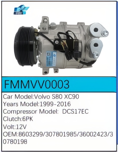 PartzBiz CE: -Compressor for Volvo - FMMVV0003 PartzBiz CE: -Compressor for Volvo - FMMVV0003