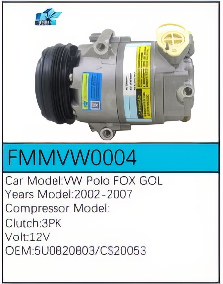 PartzBiz CE: -Compressor for Volkswagen - FMMVW0004 PartzBiz CE: -Compressor for Volkswagen - FMMVW0004