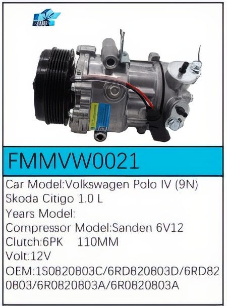 PartzBiz CE: -Compressor for Volkswagen - FMMVW0021 PartzBiz CE: -Compressor for Volkswagen - FMMVW0021