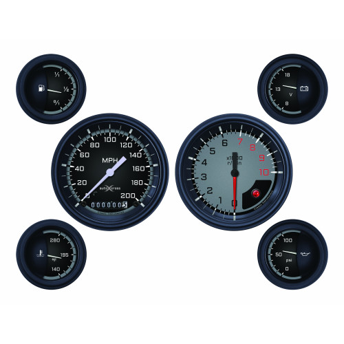 PartzBiz CM: AX01GBLF-Classic Instruments Auto Cross Grey 6 เกจชุด
