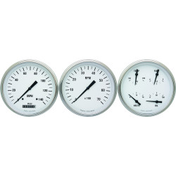 PartzBiz CM WH53SLF - เครื่องดนตรีคลาสสิค White Hot Three Gauge Set
