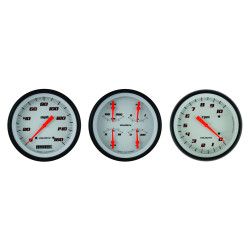 PartzBiz CM VS53WBLF - Classic Instruments Velocity White Three Gauge Set