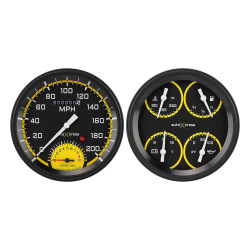 PartzBiz CM AX62YBLF - AutoCross Yellow Two Gauge Set