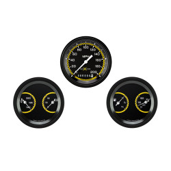 PartzBiz CM AX04YBLF - AutoCross Yellow Three Gauge Set