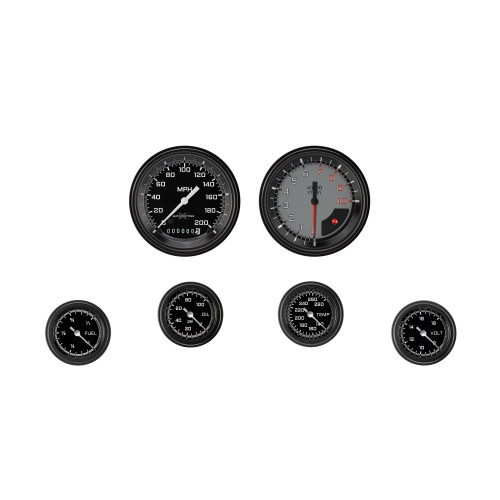 PartzBiz CM: AX101GBLF-AutoCross Gray Six Gauge Set 101