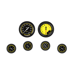 PartzBiz CM AX101YBLF - AutoCross Yellow Six Gauge Set 101