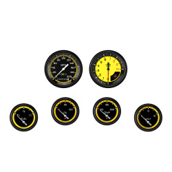 PartzBiz CM AX201YBLF - AutoCross Yellow Six Gauge Set 201