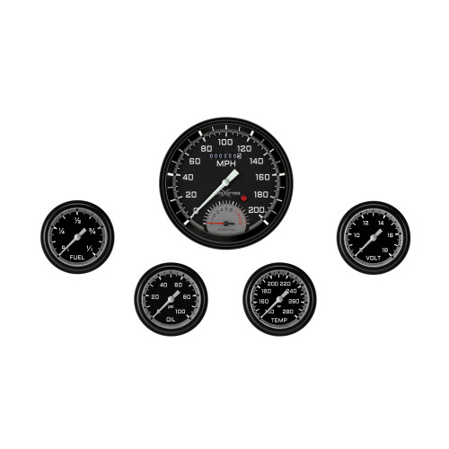 PartzBiz CM: AX365GBLF-AutoCross Gray Five Gauge Set 365
