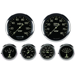 PartzBiz CM CL951SRC - Classic Series Six Gauge Set, 4 5/8