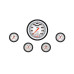 PartzBiz CM: VS165WBLF-Velocity White Five Gauge Set 165 PartzBiz CM: VS165WBLF-Velocity White Five Gauge Set 165