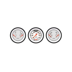 PartzBiz CM VS34WBLF - Classic Instruments Velocity White Three Gauge Set