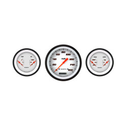 PartzBiz CM VS64WBLF - Classic Instruments Velocity White Three Gauge Set