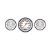 PartzBiz CM: VS64WBLF-Classic Instruments Velocity White Three Gauge Set