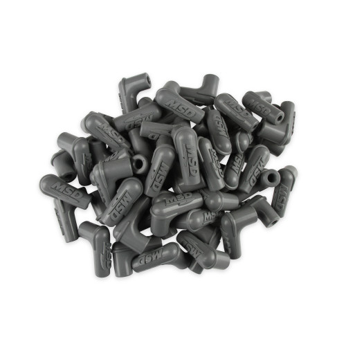 PartzBiz CM: 34514-Boots, 90 Degree Logo Spark Plug, Gray Silicone 50EA