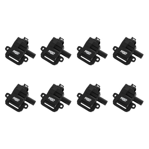 PartzBiz CM: 826283-MSD Ignition Coil - GM LS Blaster Series - LS1/LS6 Engines - Black - 8-Pack
