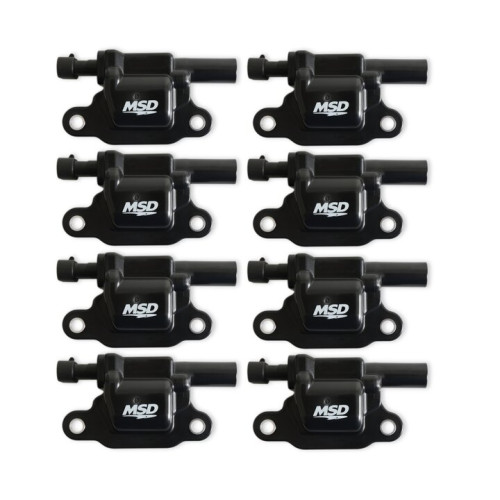 PartzBiz CM: 826583-MSD Ignition Coil - GM LS Blaster Series - LS2/LS3/LS4/LS7/LS9 Engines - Black - 8-Pack