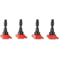 PartzBiz CM 82694 - MSD Ignition Coil - Blaster Series - Fits Hyundai and KIA 1.6L Turbo  - Red - 4-Pack