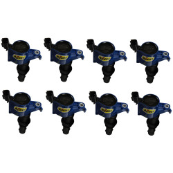 PartzBiz CM 140033B-8 - คอยล์จุดระเบิด ACCEL - SuperCoil - เครื่องยนต์ 3 วาล์ว Ford 4.6L/5.4L/6.8L 2004-2008 - สีน้ำเงิน - 8 แพ็ค