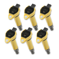 PartzBiz CM 140502-6 - คอยล์จุดระเบิด ACCEL - SuperCoil - 2006-2011 Mopar - 2.7/3.5/4.0L - สีเหลือง - 6-Pack