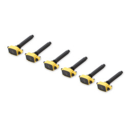 PartzBiz CM 140648-6 - คอยล์จุดระเบิด ACCEL - SuperCoil - 2011-2016 Mopar -3.6L V6 - สีเหลือง - 6-Pack