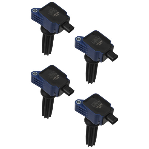 PartzBiz CM: 140670B-4-ACCEL Ignition Coil - SuperCoil - 2012-2017 Ford EcoBoost 2.0L/2.3L - L4 - Blue - 4-Pack
