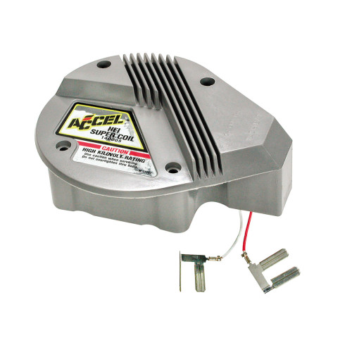 PartzBiz CM: 140005-ACCEL Ignition Coil - SuperCoil - HEI in Cap - 1973-1997 - Red and White Primary Wire PartzBiz CM: 140005-ACCEL Ignition Coil - SuperCoil - HEI in Cap - 1973-1997 - Red and White Primary Wire