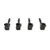 PartzBiz CM: 140088K-4-Accel Ignition Coils - 2014-2019 VW/Audi 1.8/2.0L Engines, 4-Pack, Black