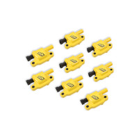 PartzBiz CM 140043-8 - ACCEL Ignition Coils - SuperCoil GM LS2/LS3/LS7 engines, yellow, 8-pack
