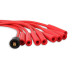 PartzBiz CM: 4040R-Spark Plug Wire Set- 8mm -  Red Wire with Red Straight Boots